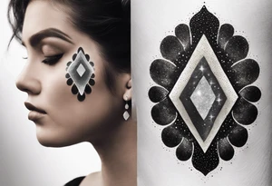 Sparkling geode tattoo idea