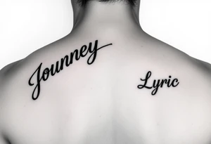 Journey name on side of neck.
Lyric name on opposite side of neck. tattoo idea