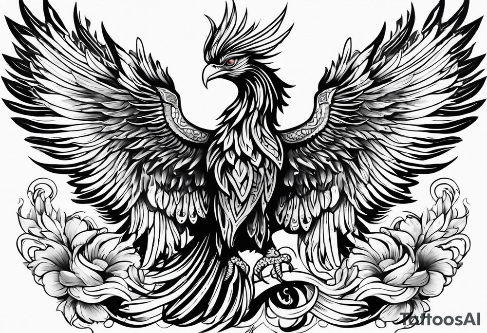 Phoenix mexican style tattoo idea