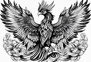 Phoenix mexican style tattoo idea