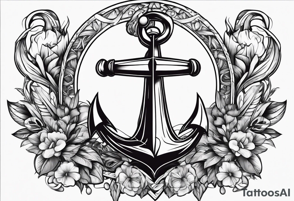 Sailor tattoo of 2 anchors crossed in the middle tattoo idea