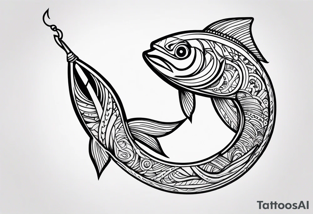 Polynesian fishing hook tattoo tattoo idea