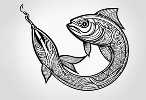 Polynesian fishing hook tattoo tattoo idea