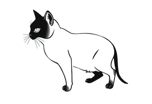 Black Cat tattoo idea