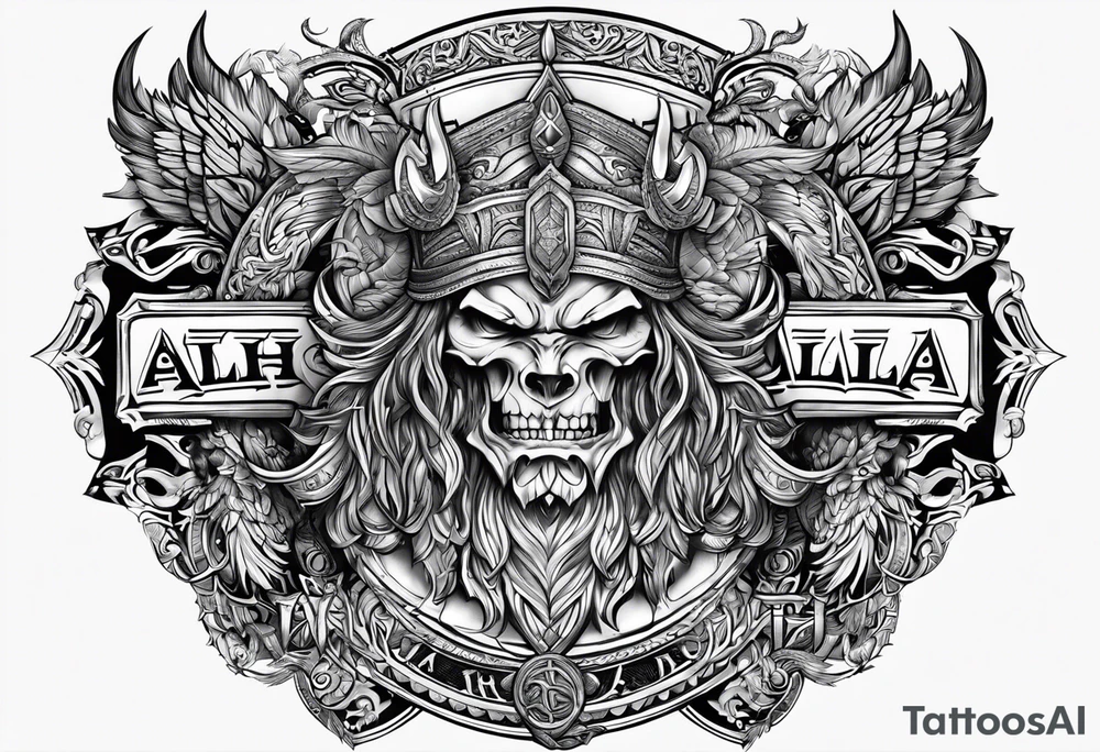 Valhalla word tattoo idea