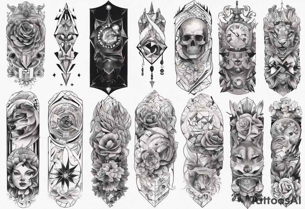 full arm sleeve tattoo tattoo idea