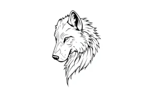 mongolian grey wolf tattoo idea