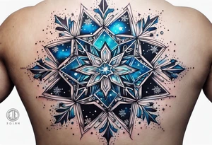 Constellation, leon, snowflake tattoo idea