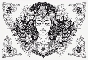 Human Body that grows plants out of it tattoo idea