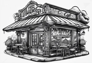 Town cafe logo tattoo idea