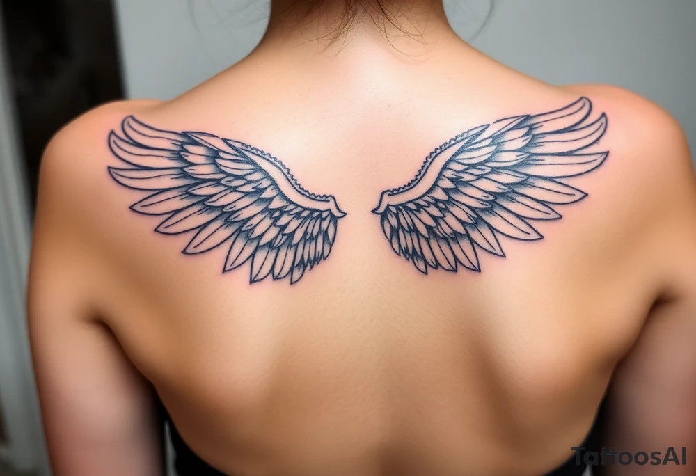 meaningful wings tattoo idea