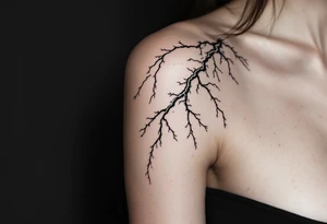 Lightning bolts striking tattoo idea