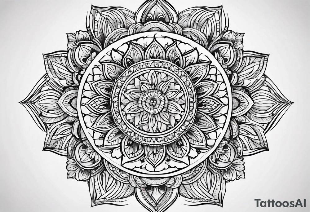 Mandala simple tattoo idea