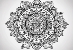 Mandala simple tattoo idea