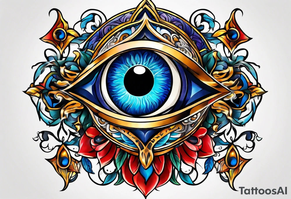 Evil eye tattoo idea
