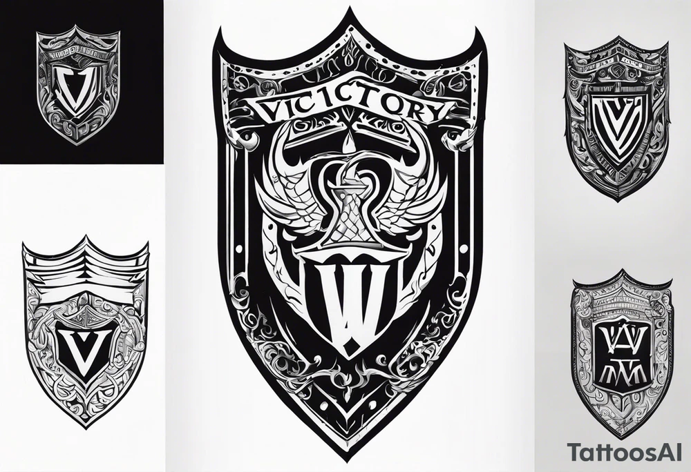 Victory or valhalla shield tattoo idea