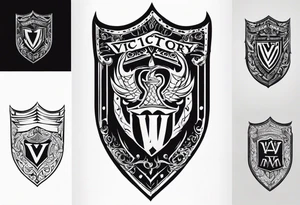 Victory or valhalla shield tattoo idea