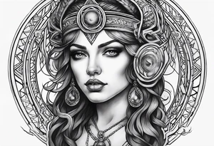 Hecate portrait tattoo idea