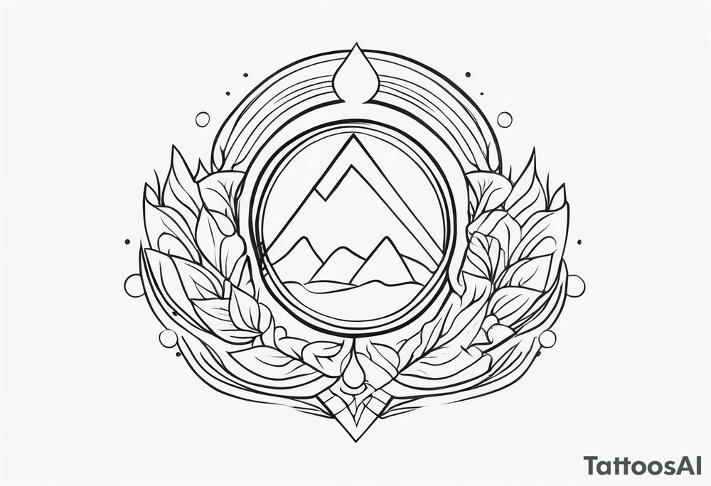 minimalistic symbol for first born child tattoo idea