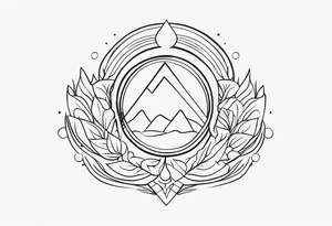 minimalistic symbol for first born child tattoo idea