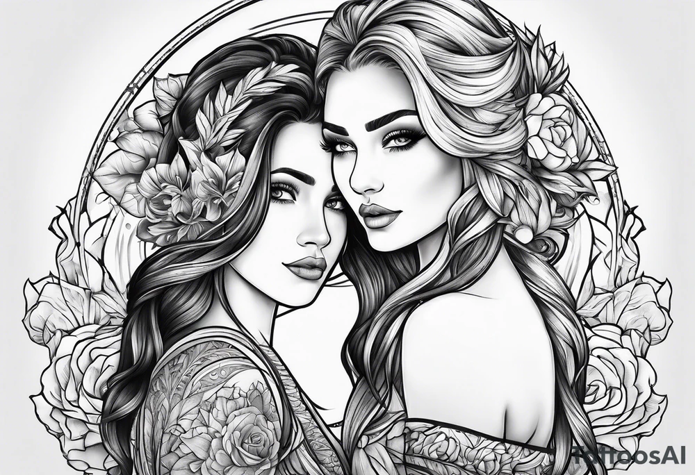 Mom daughter tattoo idea