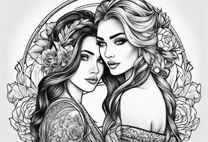 Mom daughter tattoo idea