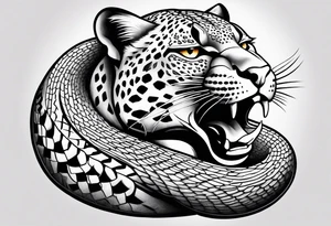 leopard snake tattoo idea