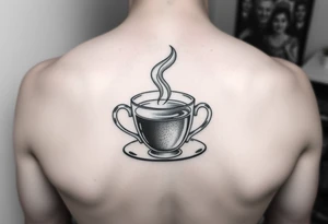 Cute cup of tea tattoo idea