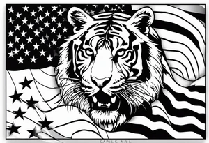 Michelangelo, U.S. flag, U.S. Air Force, tiger tattoo idea