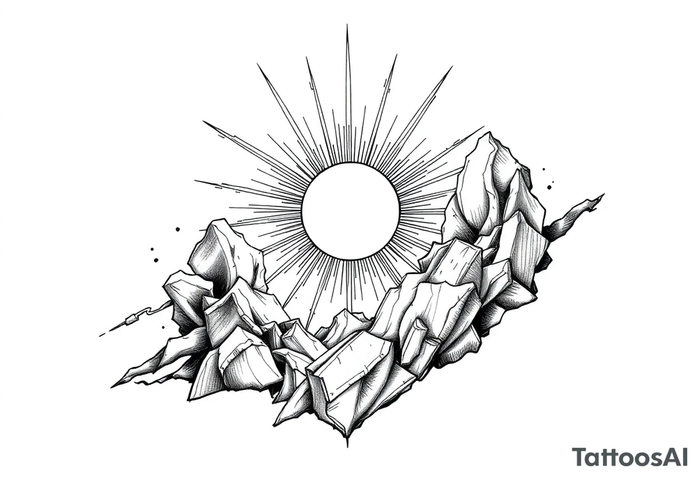 sunbeams in the sky tattoo idea