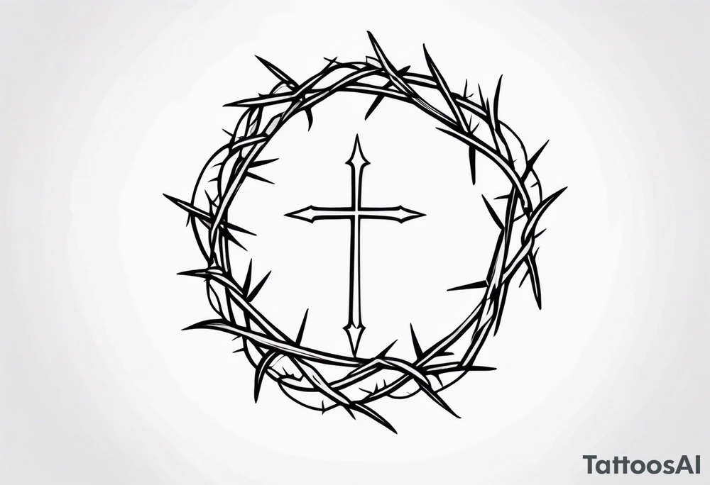 Crown of thorns tattoo idea