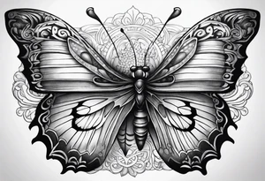 Warrior butterfly tattoo idea