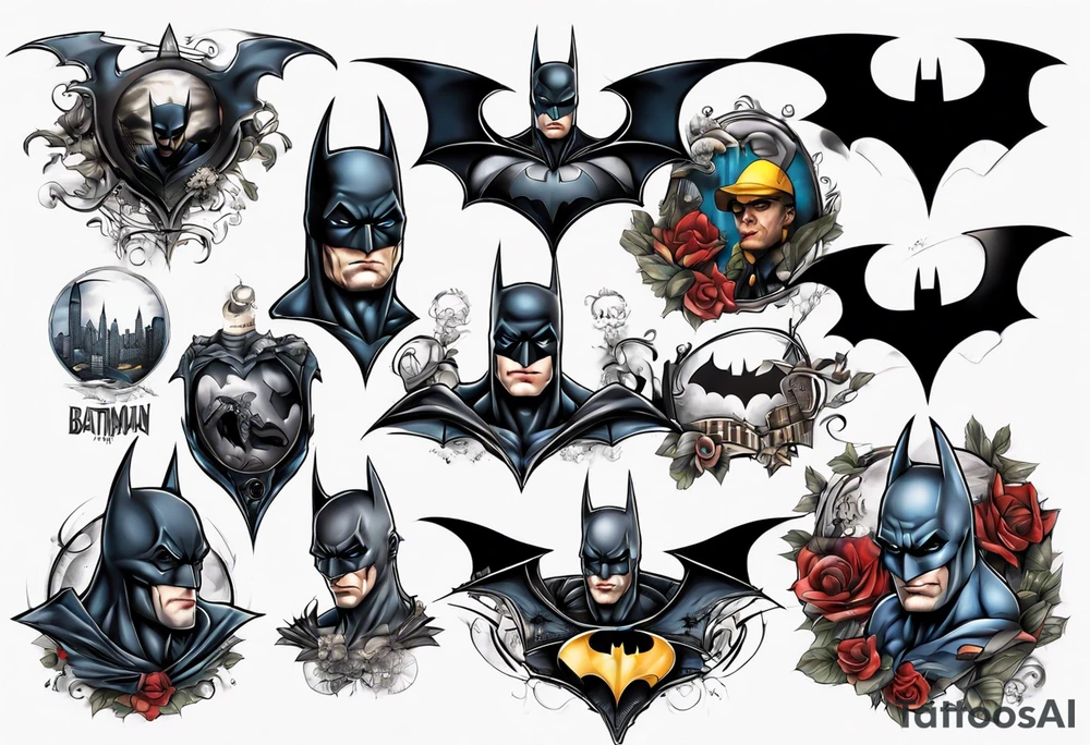 batman gotham sleeve tattoo idea