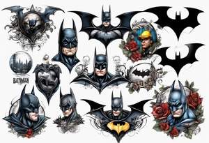 batman gotham sleeve tattoo idea