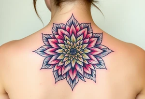 Dahlia mandala tattoo idea