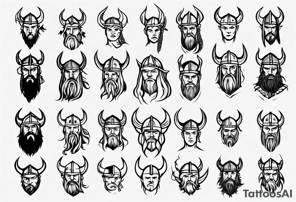 Viking no tattoos headshot tattoo idea