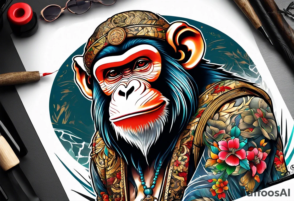 monkey gangbang tattoo idea