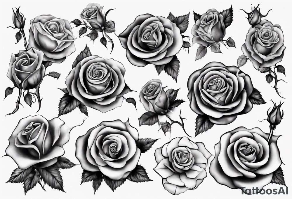 sound roses tattoo idea