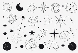 Constellation in the night sky tattoo idea