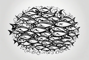 Shoal of small fish tattoo idea