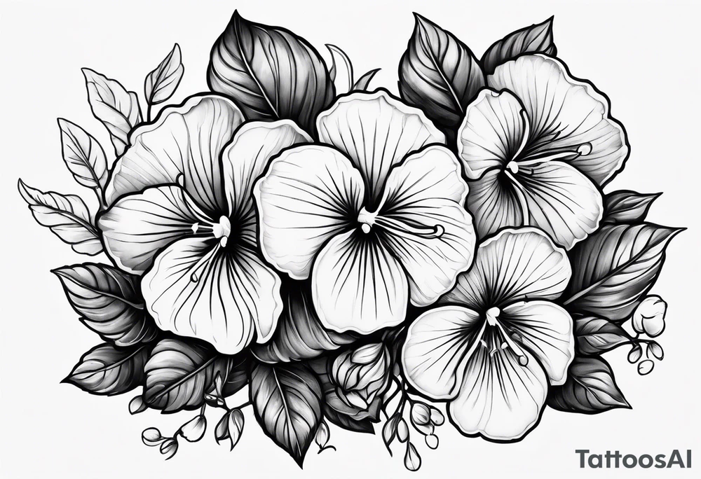 Violets tattoo idea