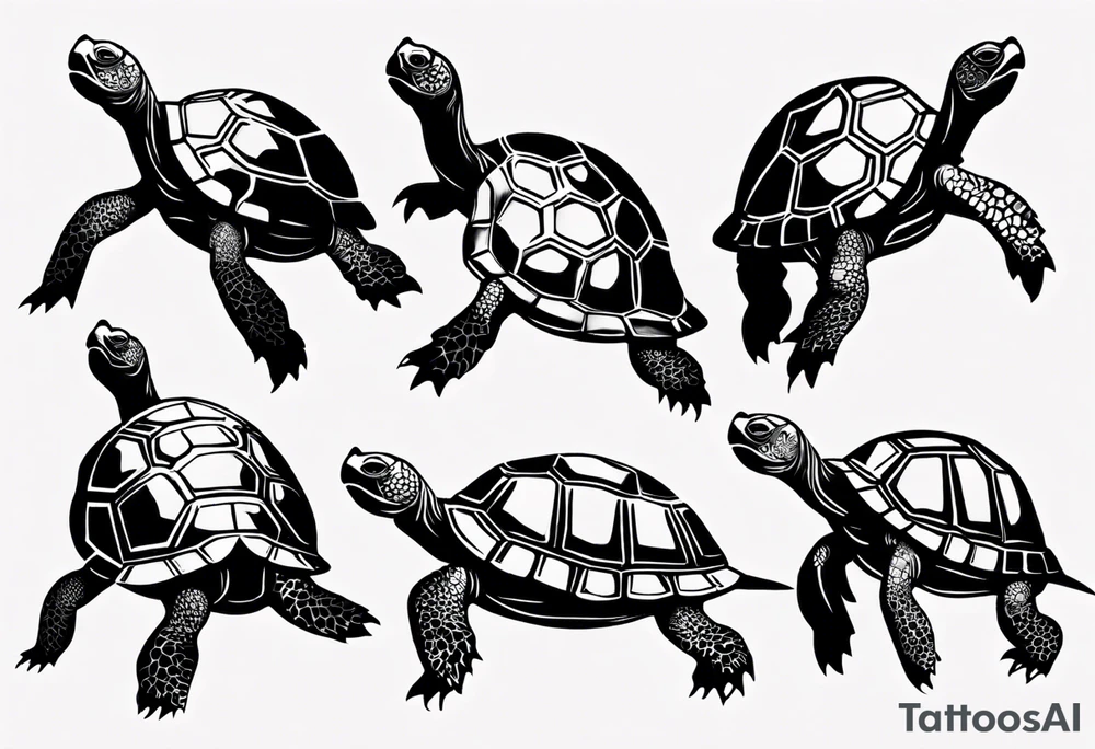 Slow tortoise tattoo idea