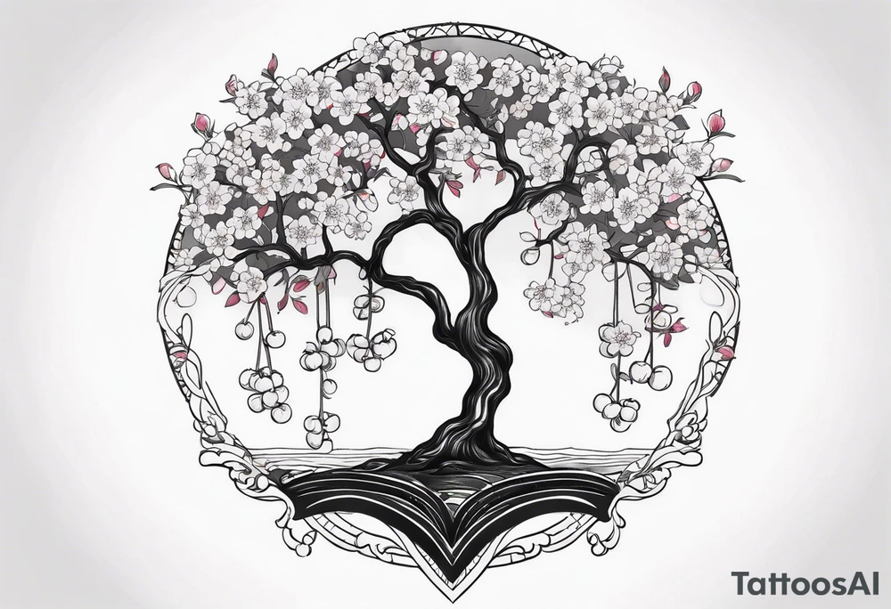 Cherry tree tattoo idea