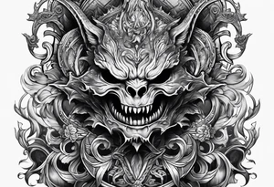 scary nemesis trying to kill tattoo idea