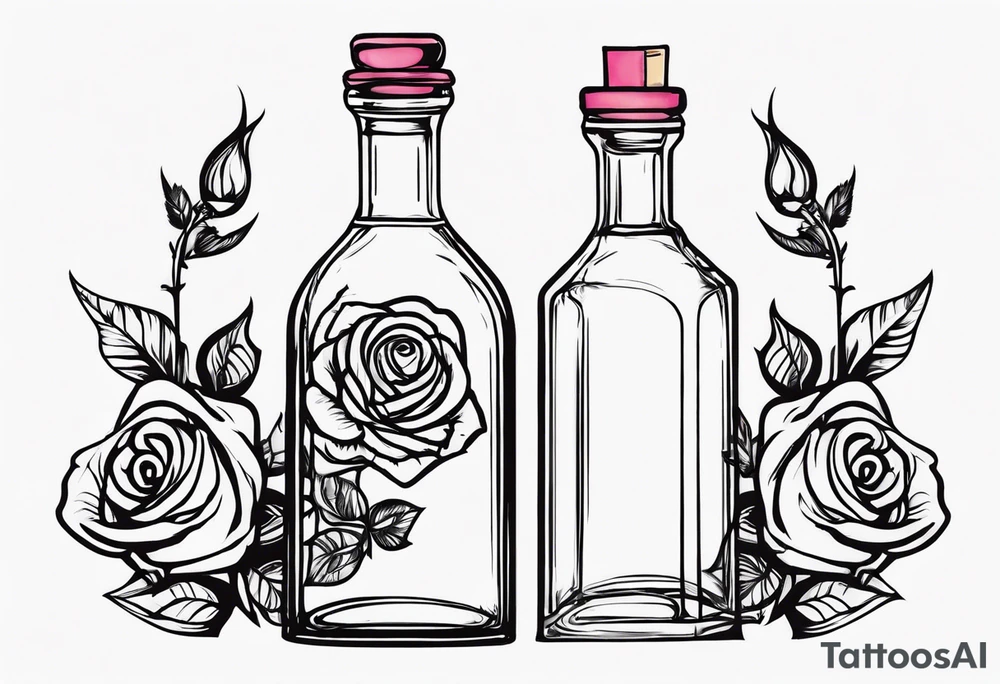 Rose 
Meer 
Flasche 
Dornen 
Seil
Kerze tattoo idea