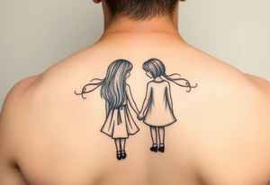 Girls dad tattoo symbolizing my relationship with my two daughters tattoo idea