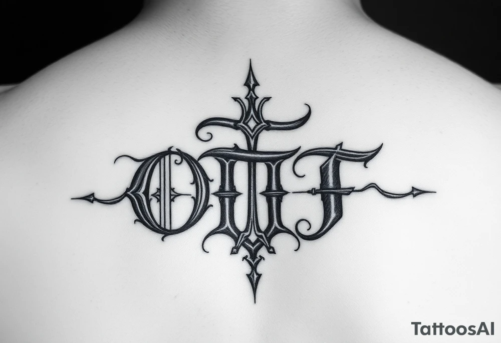 Initials OTF tattoo idea