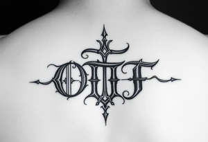 Initials OTF tattoo idea