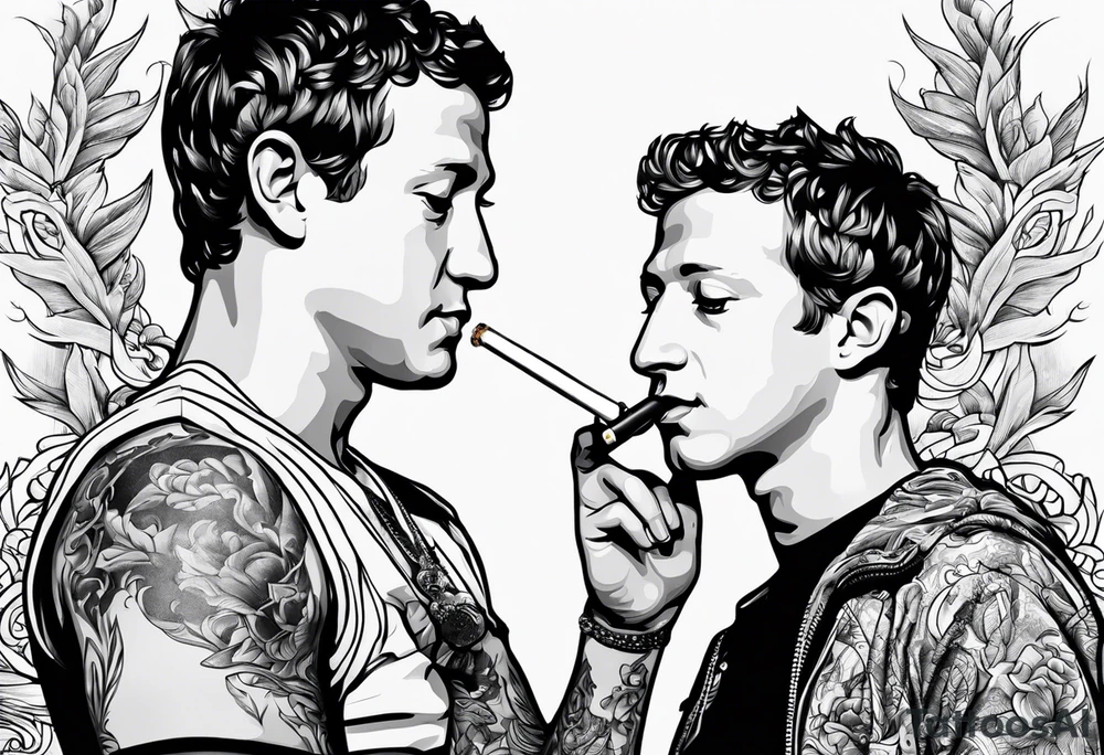 Mark Zuckerberg smoking cigarette tattoo idea