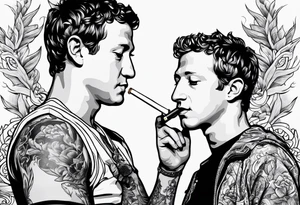 Mark Zuckerberg smoking cigarette tattoo idea